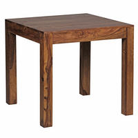ESSTISCH Massivholz Rechteckig Zeitlos MUMBAI, Dunkelbraun 80x80x76 cm - Dunkelbraun/Braun, Holz (80/80/76cm) - KADIMA DESIGN