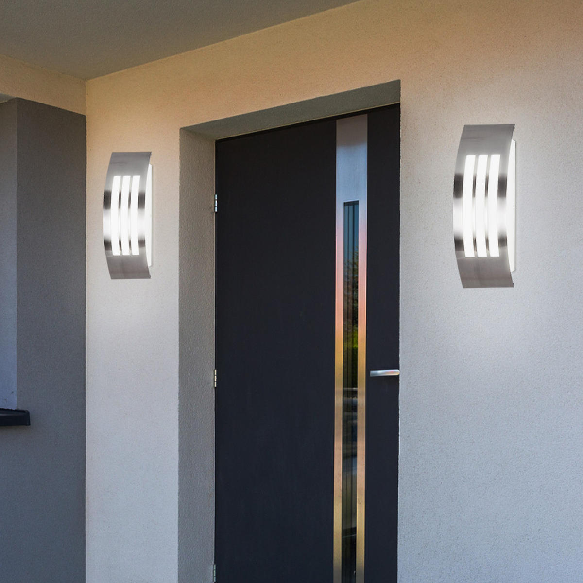 LED AUSSEN-WANDLEUCHTE Silber RGB - Silberfarben, Metall (31.8/10/9cm)