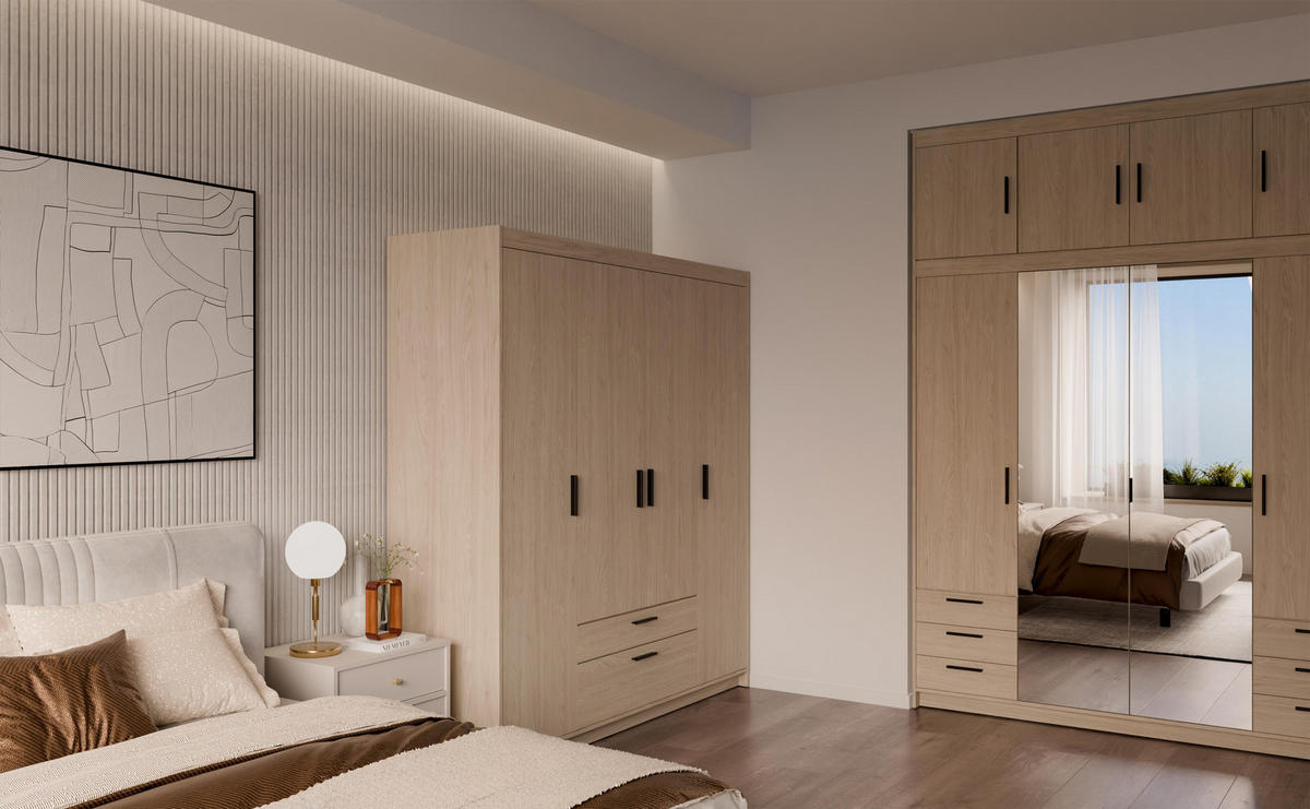 KLEIDERSCHRANK Storicos Geölte Eiche 176,3/190,5/53 cm - 4T2S Modern mit Schubladen - Eichefarben, Holzwerkstoff/Kunststoff (176.3/190.5/53cm) - AX Living