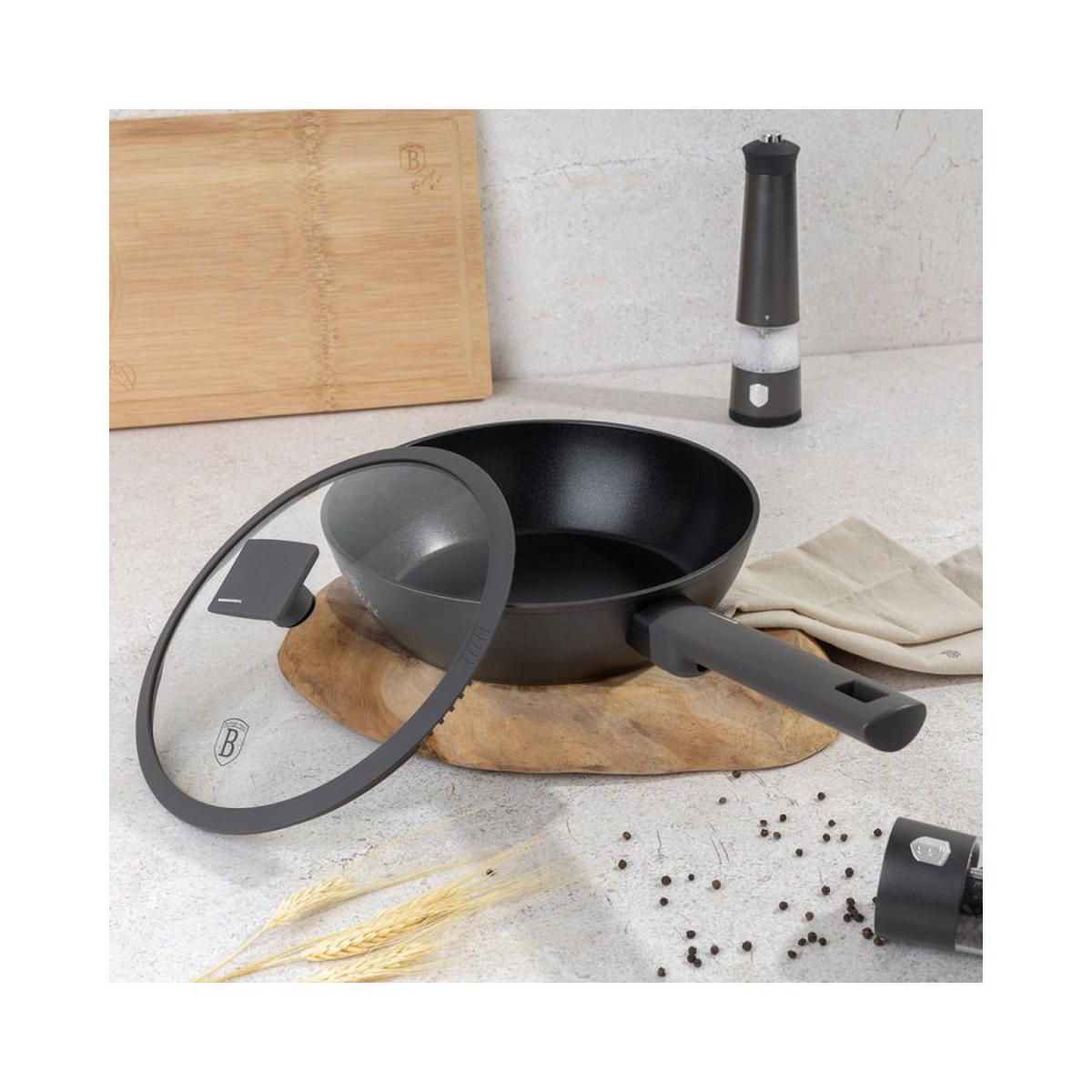 BRATPFANNE 24cm Bh-8122 55967 - Schwarz, Metall (24cm) - Berlinger Haus