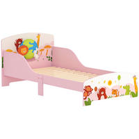 KINDERBETT 140x70 cm DE-14613mit Tiermotiv, inkl. Lattenrost Rosa - Pink, Holzwerkstoff (70/140cm) - ComfortXL