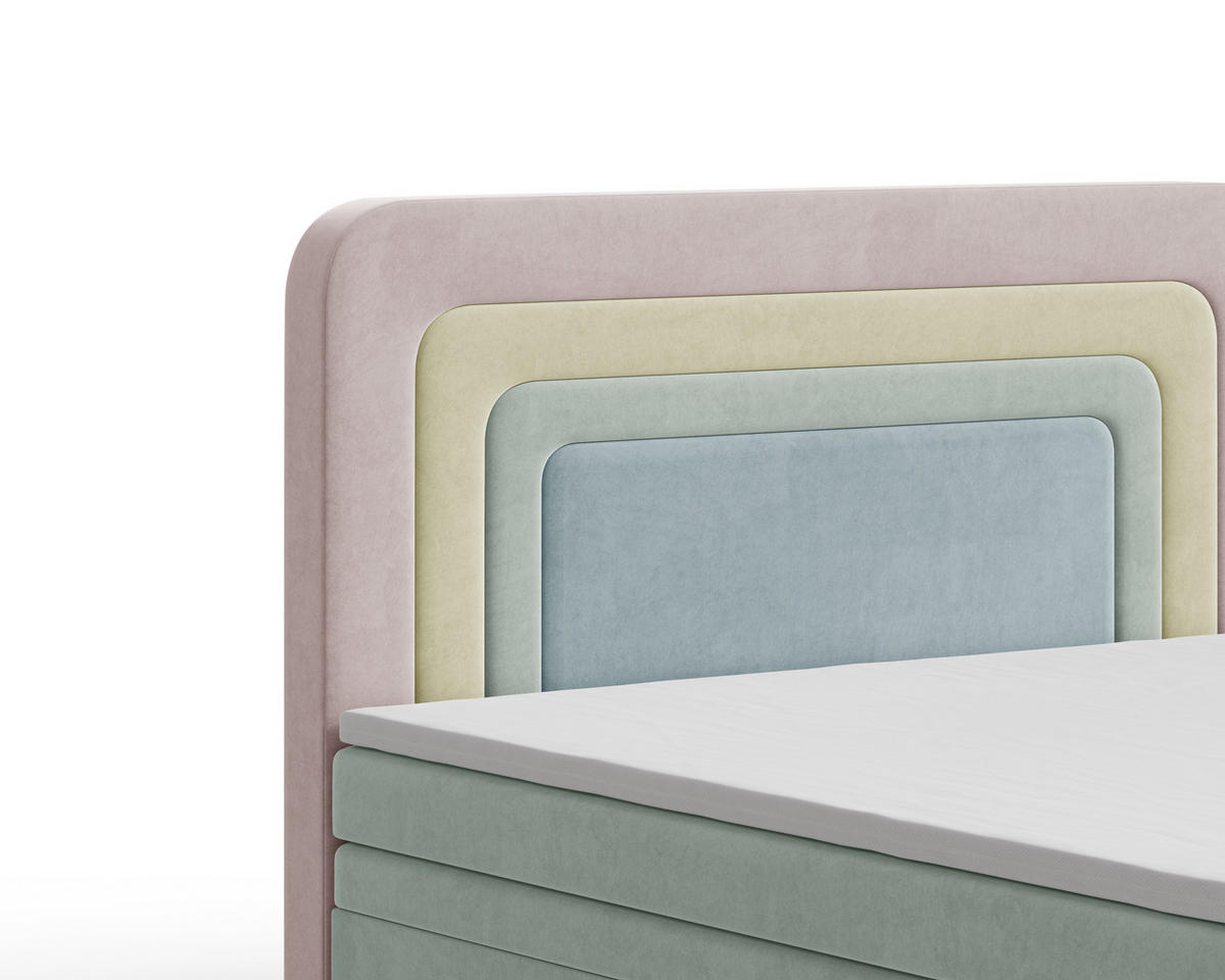 BOXBETT - Bett 10 NEST - Riviera - 140x200 cm - Modernes Polsterbett mit Bettkasten - Multicolor, Holz (140/200cm) - ROYAL24_MARKT