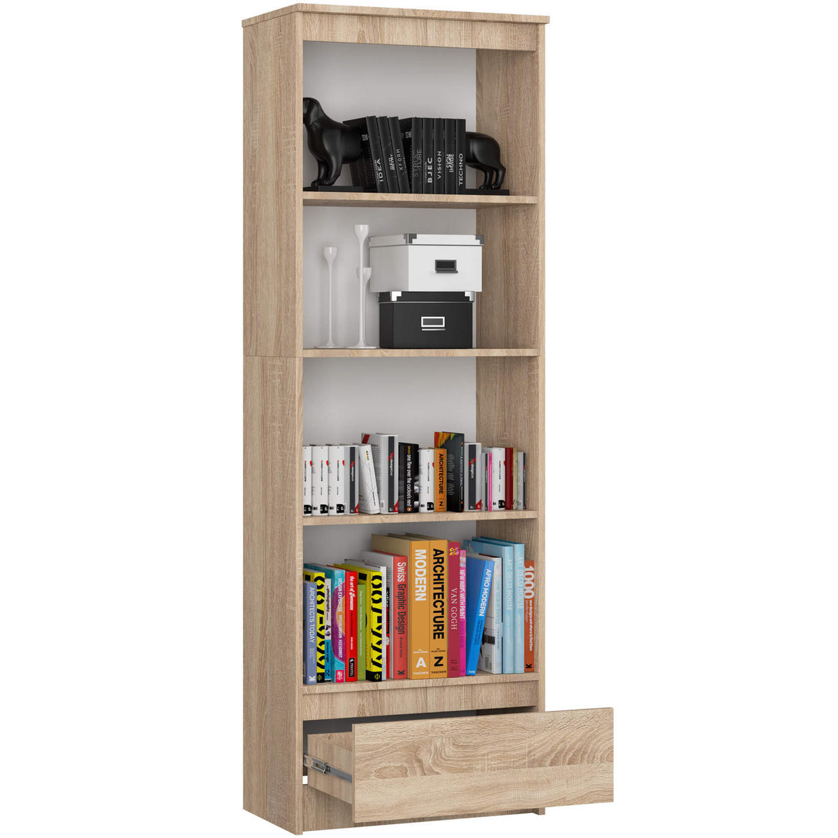 STANDREGAL Eiche Sonoma 180/60/35 - Sonoma Eiche, Holzwerkstoff (60/180/35cm) - RAUMHIRSCH FURNITURE