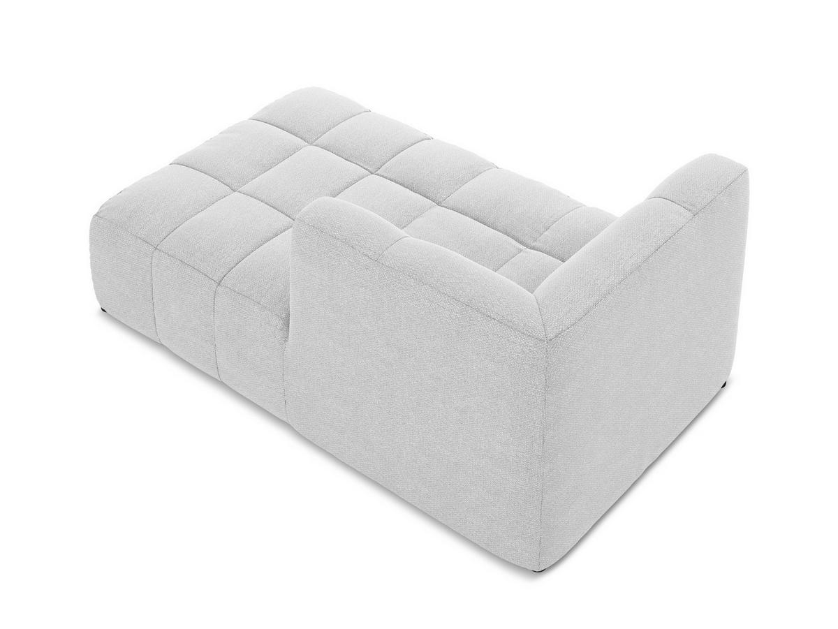 SOFAELEMENT Rechts Bouclé Stoff Grau - Silberfarben/Schwarz, Holzwerkstoff/Kunststoff (101/77/175cm) - Makamii