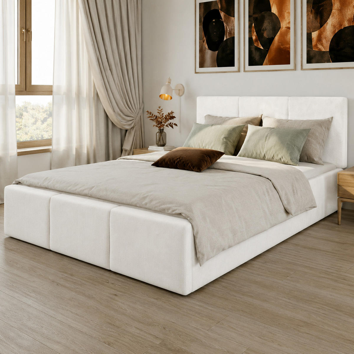 POLSTERBETT 120x200 cm in Beige - Beige, Textil (120/200cm) - Home Collective