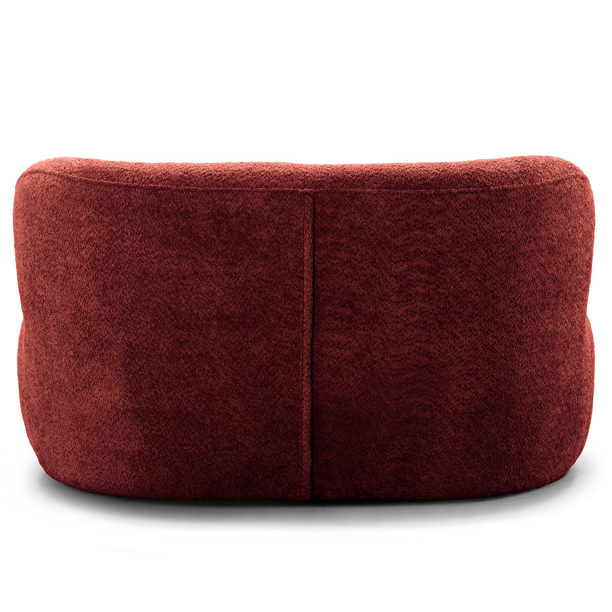 1,5-SITZER SOFA - Weinrot/Schwarz, Kunststoff/Textil (134/75/84cm) - home24