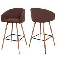 BARHOCKER Braun 2er-Set - Braun, Textil (53/100/50cm) - MCW