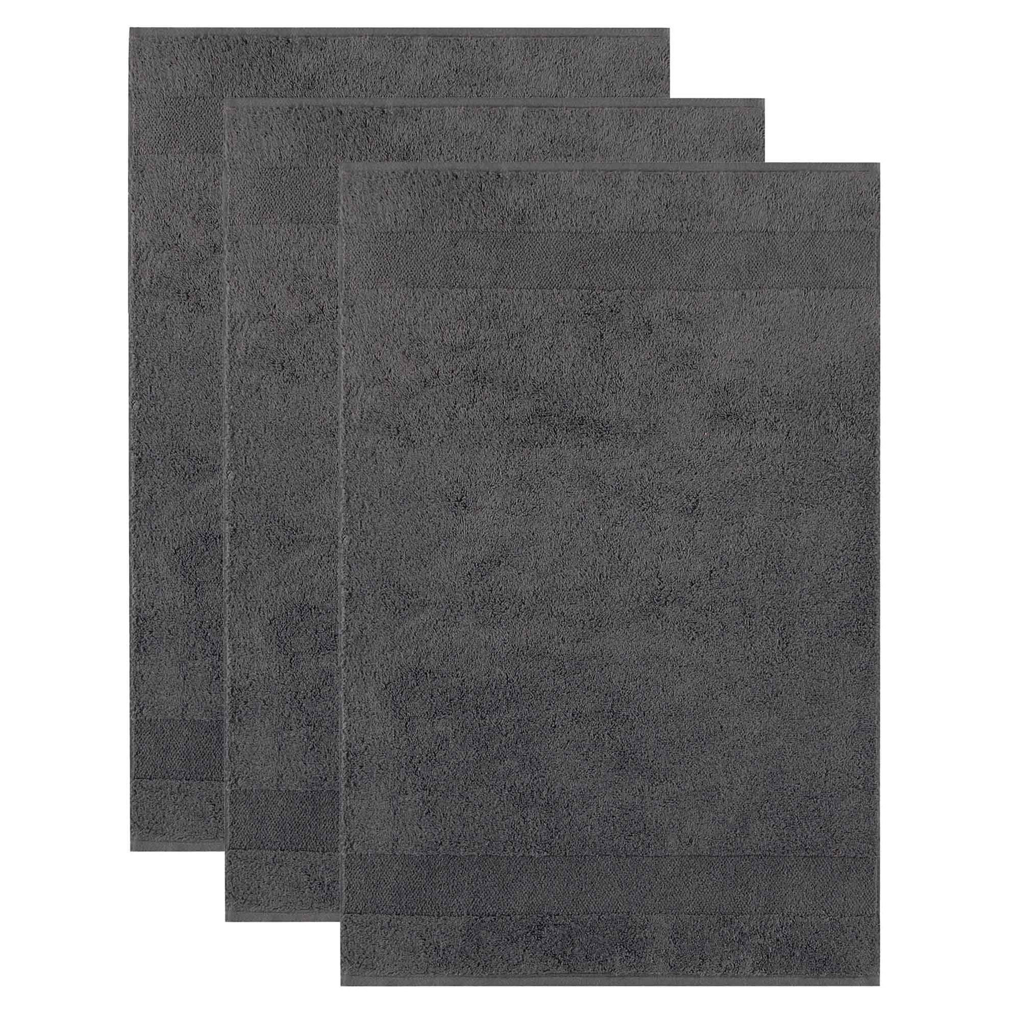 GÄSTETUCH Unisex Gästetuch One Grau 3er Pack Baumwolle - Dunkelgrau, Textil (200/135cm) - Villeroy & Boch
