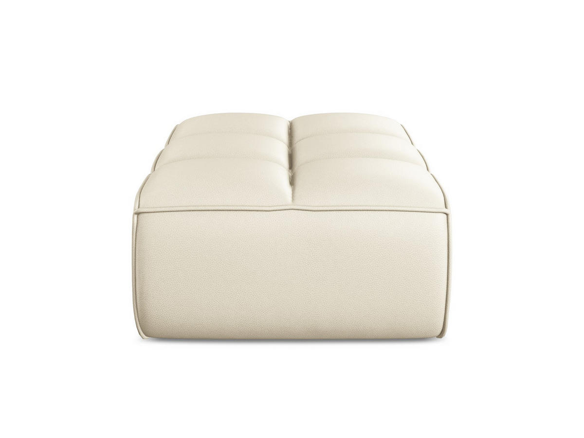 POUF Kunstleder Beige - Beige/Creme, Leder/Kunststoff (80/43/93cm) - Makamii