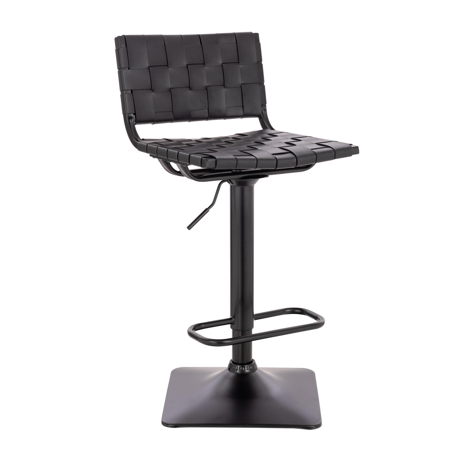 BARHOCKER COLIN Flechtoptik Schwarz - Schwarz, Textil (40/107/48cm) - SVITA