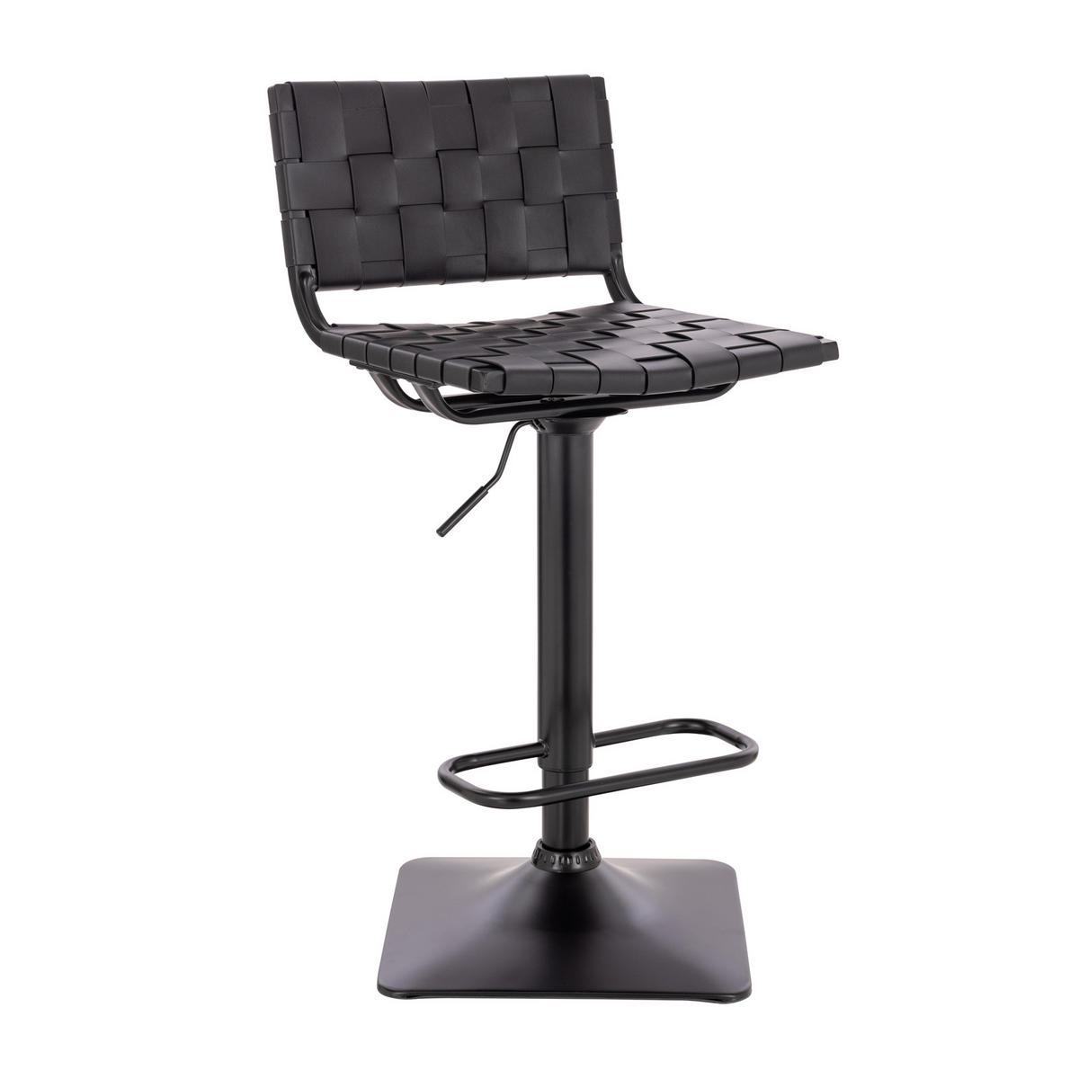 BARHOCKER COLIN Flechtoptik Schwarz - Schwarz, Textil (40/107/48cm) - SVITA