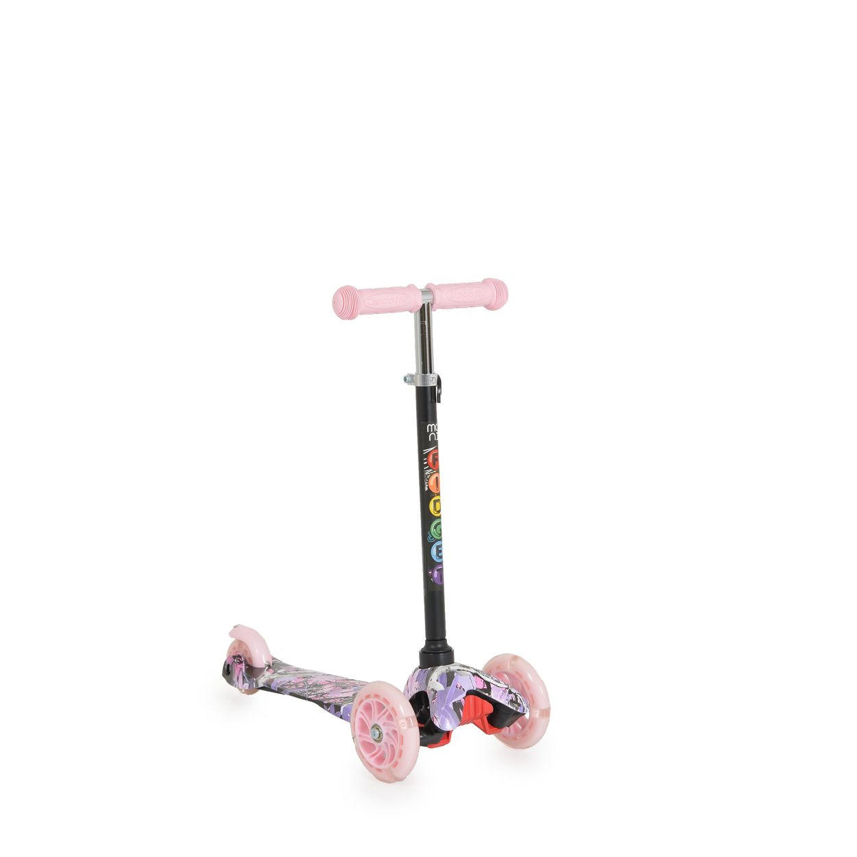 KINDERROLLER Fidget rosa höhenverstellbar, PU-Räder, Wasserdruck, ABEC-7 - Rosa, Metall (54/23/72cm) - Moni