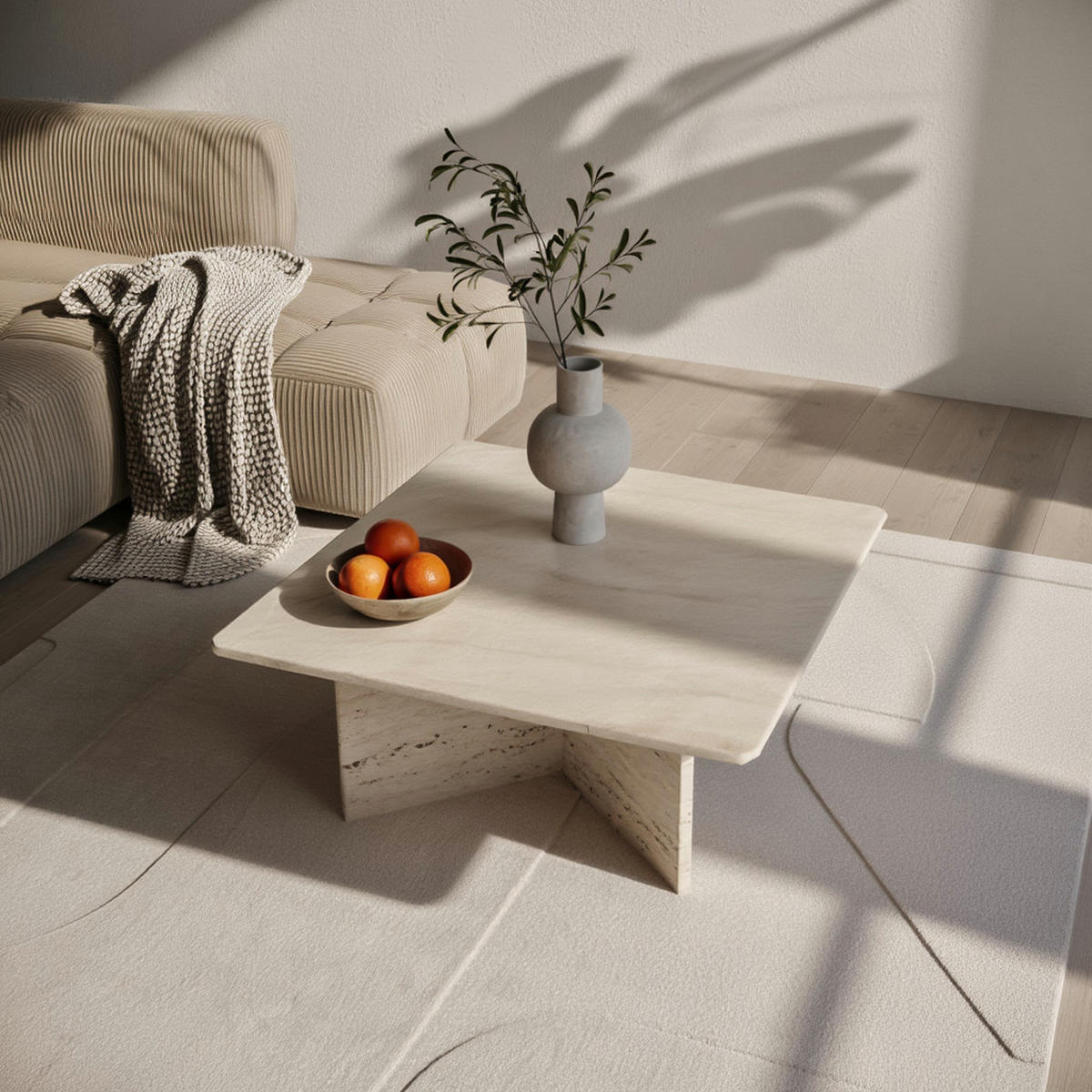 TEPPICH Waschbar Scandi Modern Schlafzimmer Strapazierfähig Creme 140x200 cm OEKO-TEX – LAVAREDO - Beige, Textil (140/200cm) - KADIMA DESIGN