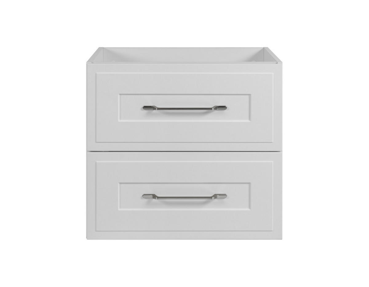 WASCHTISCHUNTERSCHRANK im klassischen Stil, weiß, 60 x 57 x 46 cm - Silberfarben/Weiß, Holzwerkstoff (60/57/46cm) - 3XE LIVING