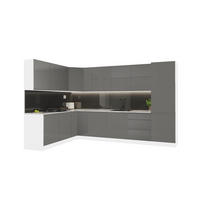 ECKKÜCHE 330 x 210 cm - Velmora KÜ-AS-001 - in Grau / Hochglanz - Grau, Holz (540/212/58cm) - ROYAL24_MARKT