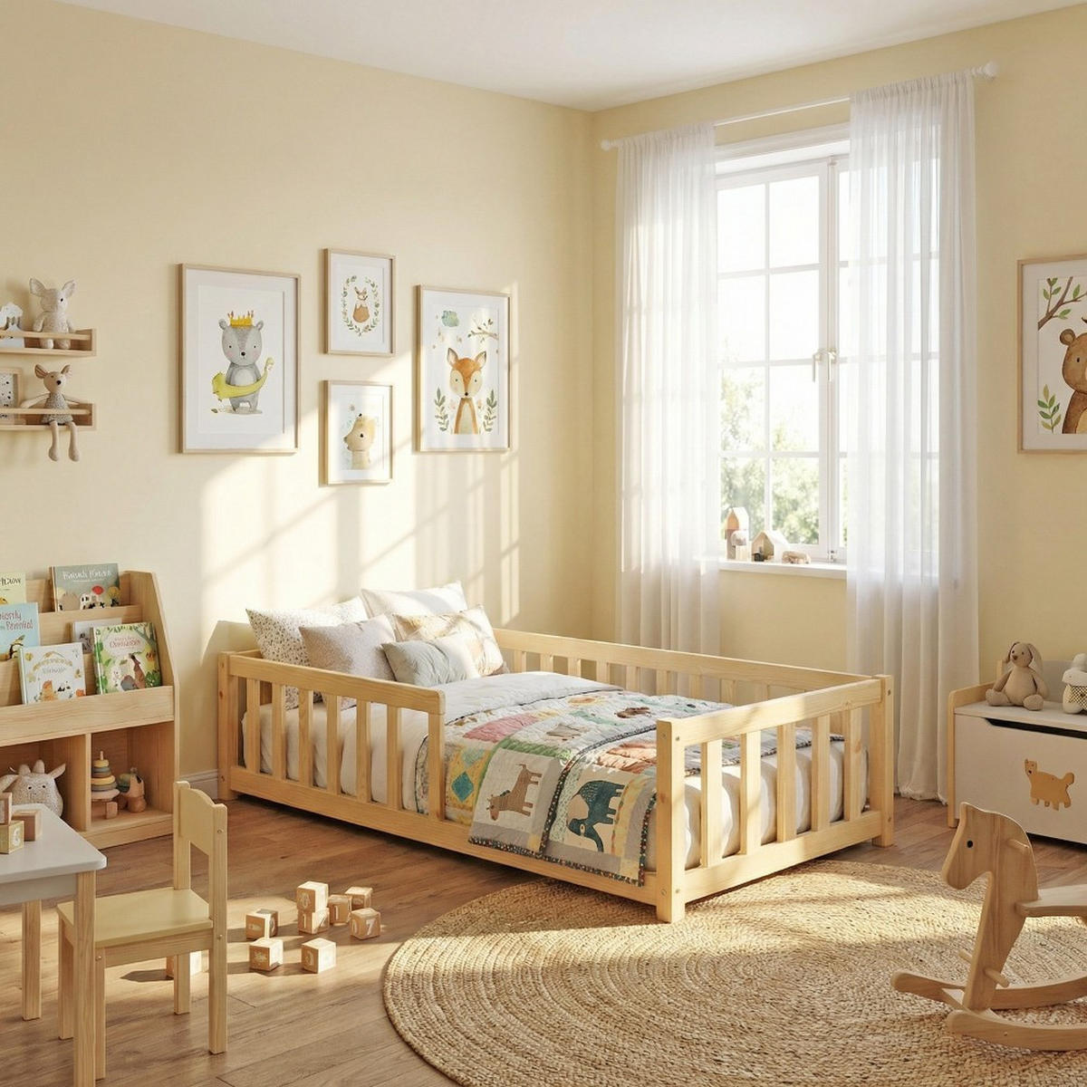 KINDERBETT NINO mit Matratze/ Kinderbett 70x140 - Hellholz - Naturfarben, Holz (70/140cm) - Weber Industries