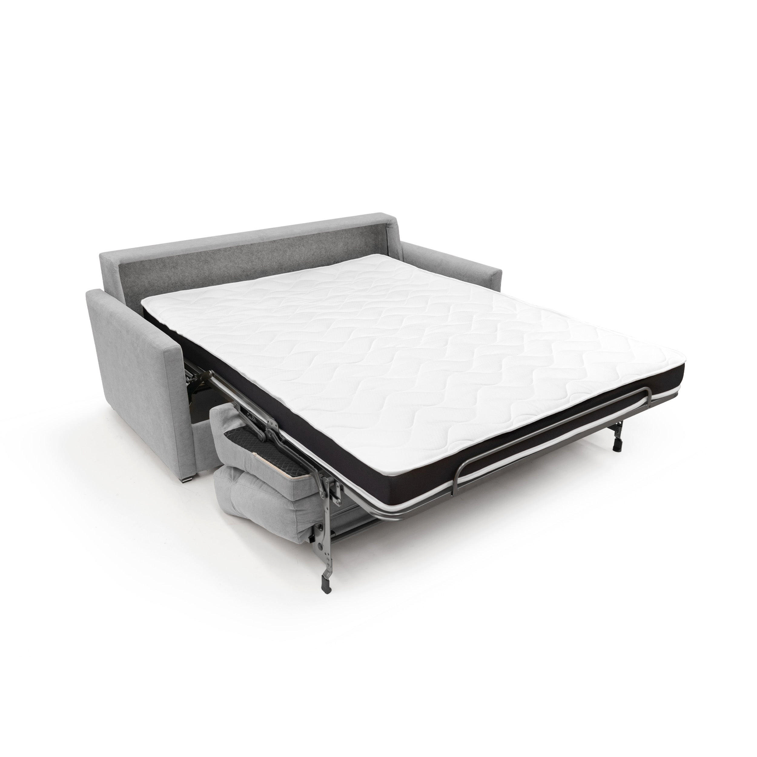 SCHLAFSOFA Margot - Hellgrau, Textil (196/102/97cm) - Divani.store