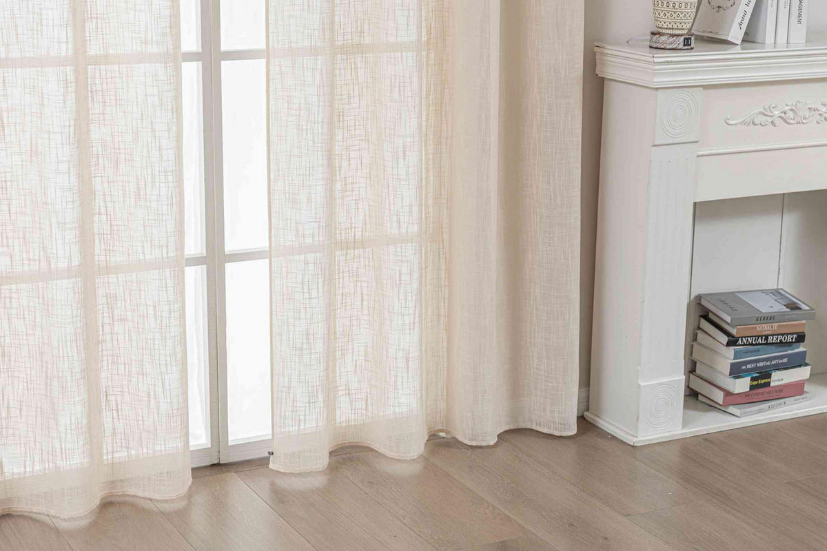 GARDINE SEOUL HxB 245x140 cm Beige - Beige, Textil (140/245cm) - Gardinenbox
