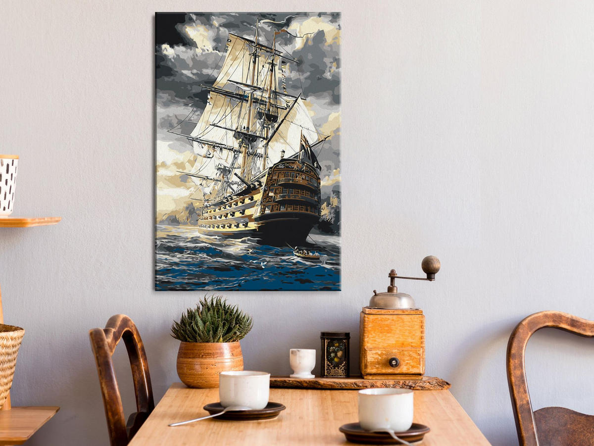 MALEN NACH ZAHLEN 40/50 cm - Multicolor, Textil (1.4/50cm) - KUNSTLOFT