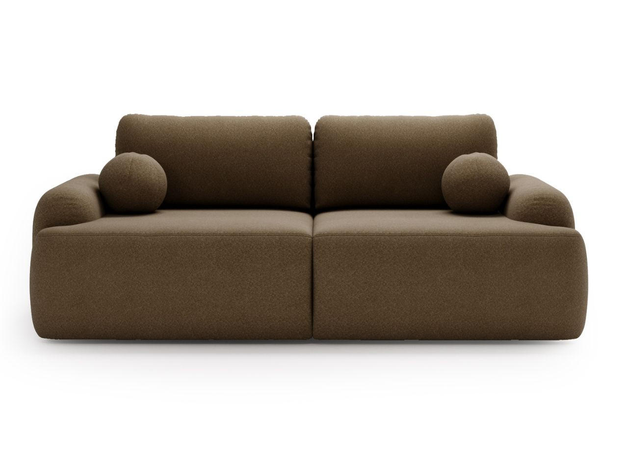 SOFA 260/106/81 Aurio Bouclé-Stoff Braun - Braun, Kunststoff/Textil (260/81/106cm) - Graingold