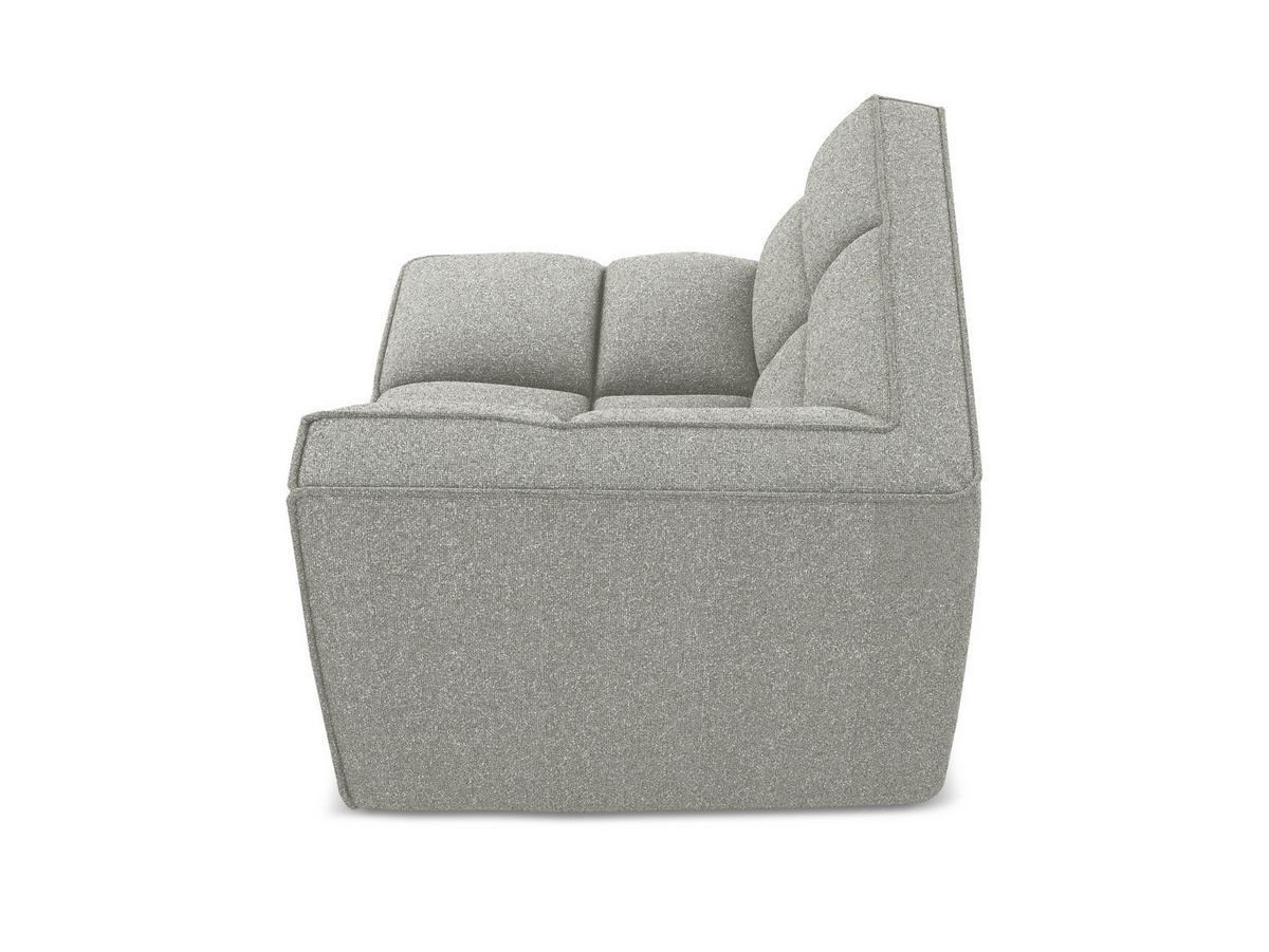 SOFAELEMENT Strukturstoff Stoff Grau - Hellgrau/Schwarz, Kunststoff/Textil (98/75/98cm) - Makamii