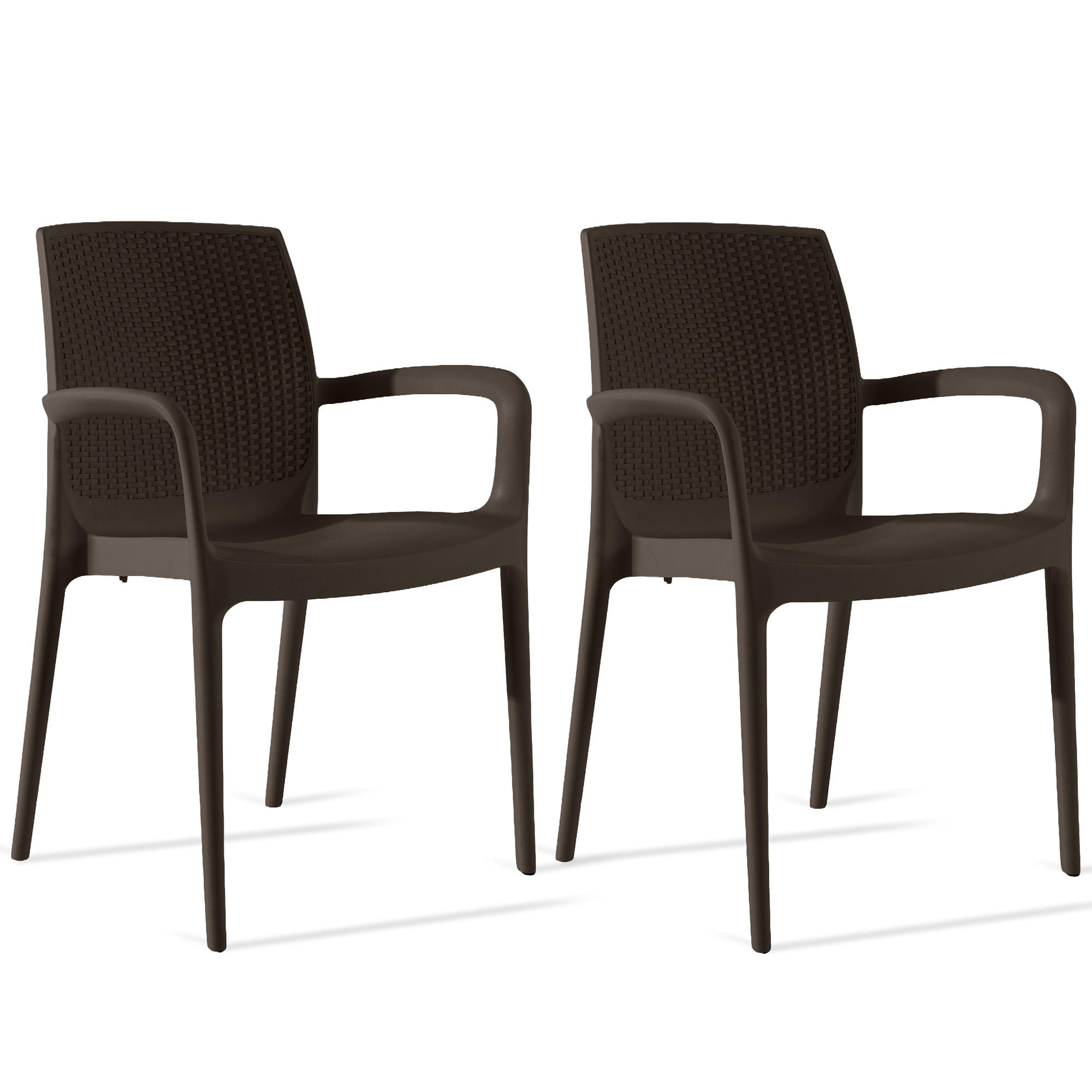 GARTENSTUHL RANTU 2-tlg, Braun - Braun, Kunststoff (60/84/55cm) - KONSIMO®