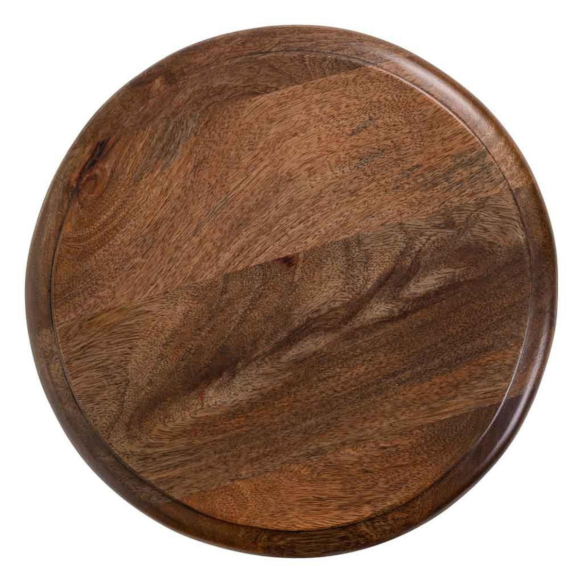 HOCKER aus Metall und Holz, 40x73cm - Blau, Holz (40/73/40cm) - Wanderlust