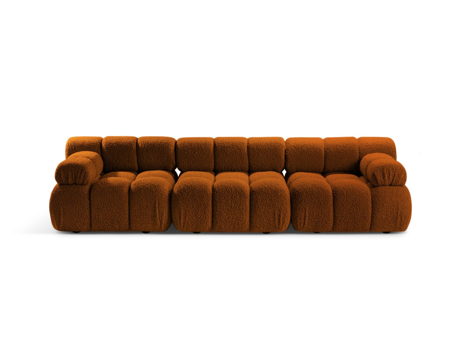 SOFA modular Bellis aus Boucle ziegelrot 3 Sitzplätze - Orange, Textil (94/70/282cm) - Micadoni