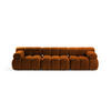 SOFA modular Bellis aus Boucle ziegelrot 3 Sitzplätze - Orange, Textil (94/70/282cm) - Micadoni
