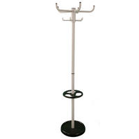 GARDEROBE freistehend & Regenschirmständer Höhe 175 cm & 2x5 Haken Grau - Grau, Metall (55/175/55cm) - PROREGAL