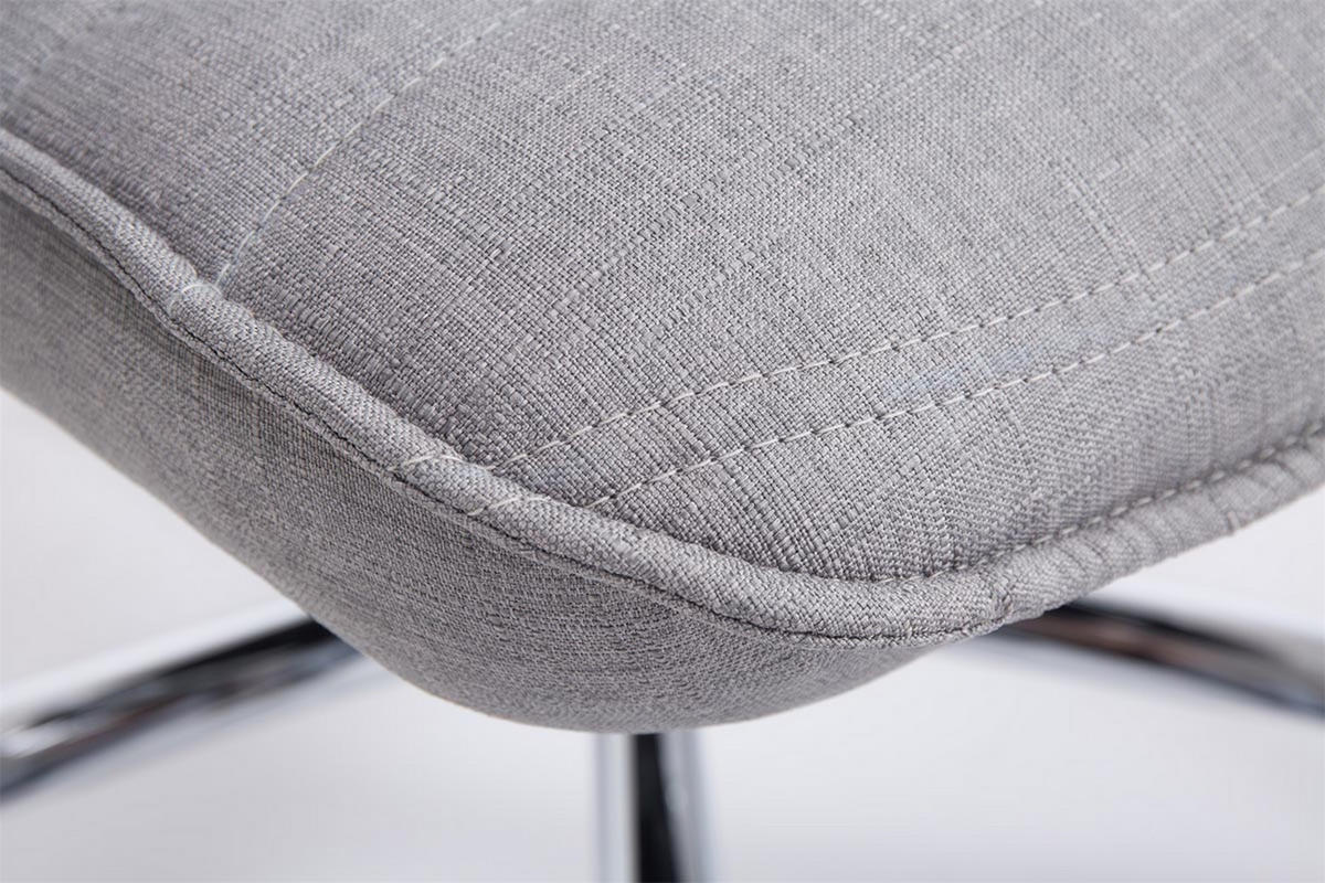 BÜROSTUHL Rocket Stoff Hellgrau - Grau, Textil/Metall (60/128/67cm) - TPFLiving