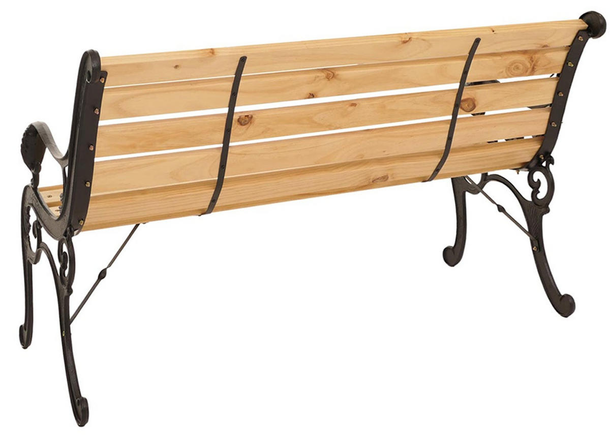 GARTENBANK 80x132x35cm 2-Sitzer Natur - Naturfarben, Holz (132/80/35cm) - PROREGAL