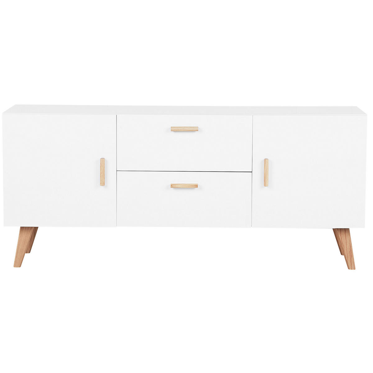 SIDEBOARD se 2 dveřmi Bílý Meet - bílá, kompozitní dřevo (160/70/42cm) - Beliani