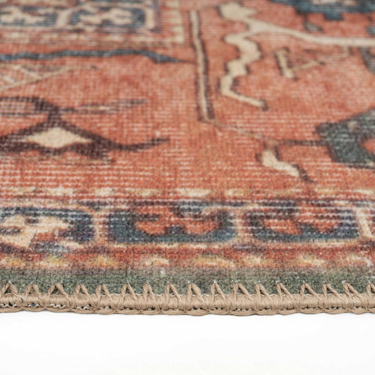 FLACHWEBETEPPICH Faro Terra - Orange, Textil (60/110cm) - Kukoon Rugs