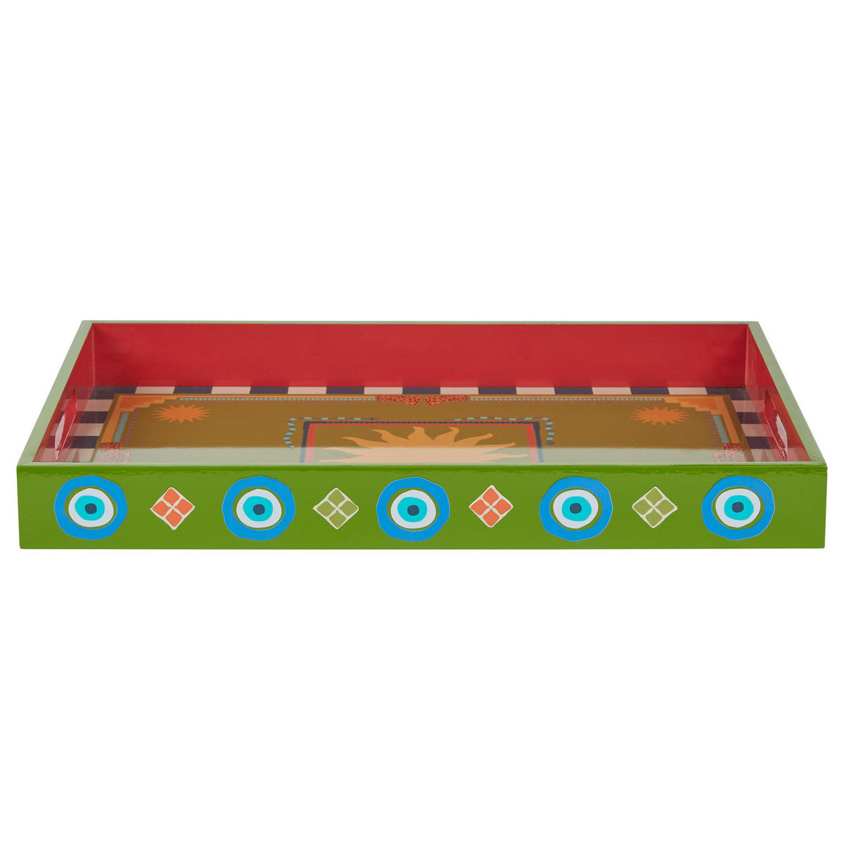 DEKOTABLETT Nazar - Grün, Holzwerkstoff (5cm) - BUTLERS