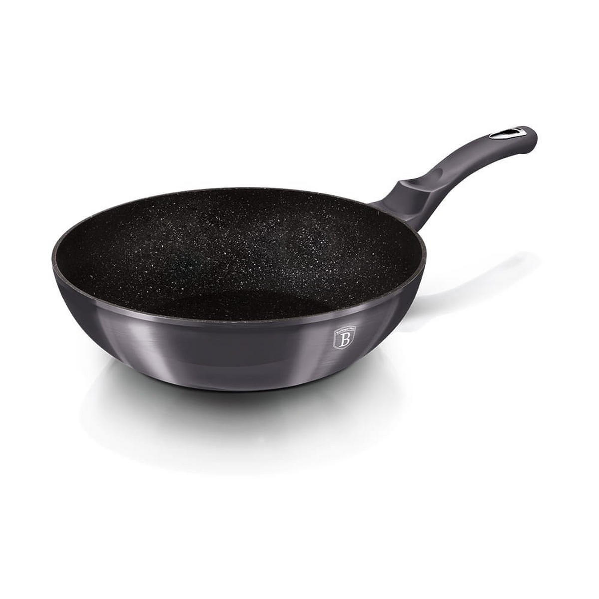 WOK Graphit 28/28/7.4 cm BH6900 - Graphitfarben, Metall (28cm) - Berlinger Haus