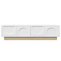 TV-LOWBOARD holzoptik & geschwungenes design - Weiß, Holzwerkstoff (175/41.5/40cm) - Urban Meuble