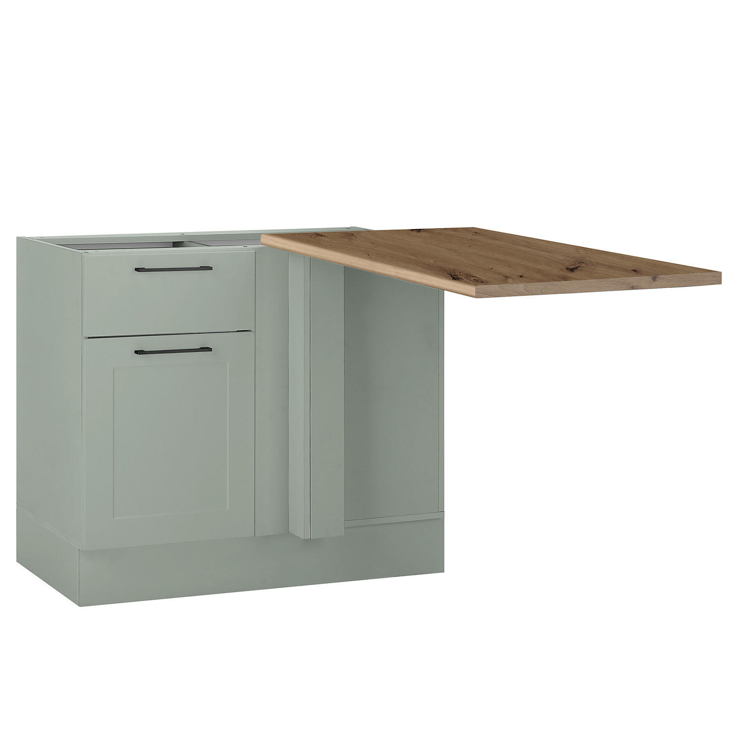 ECKUNTERSCHRANK - Grau, Holzwerkstoff (115/90/60cm) - home24