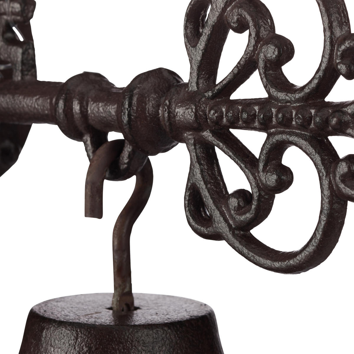 ZVONČEK na dvere - tmavohnedá, kov (10.5/23/17.5cm) - Relaxdays