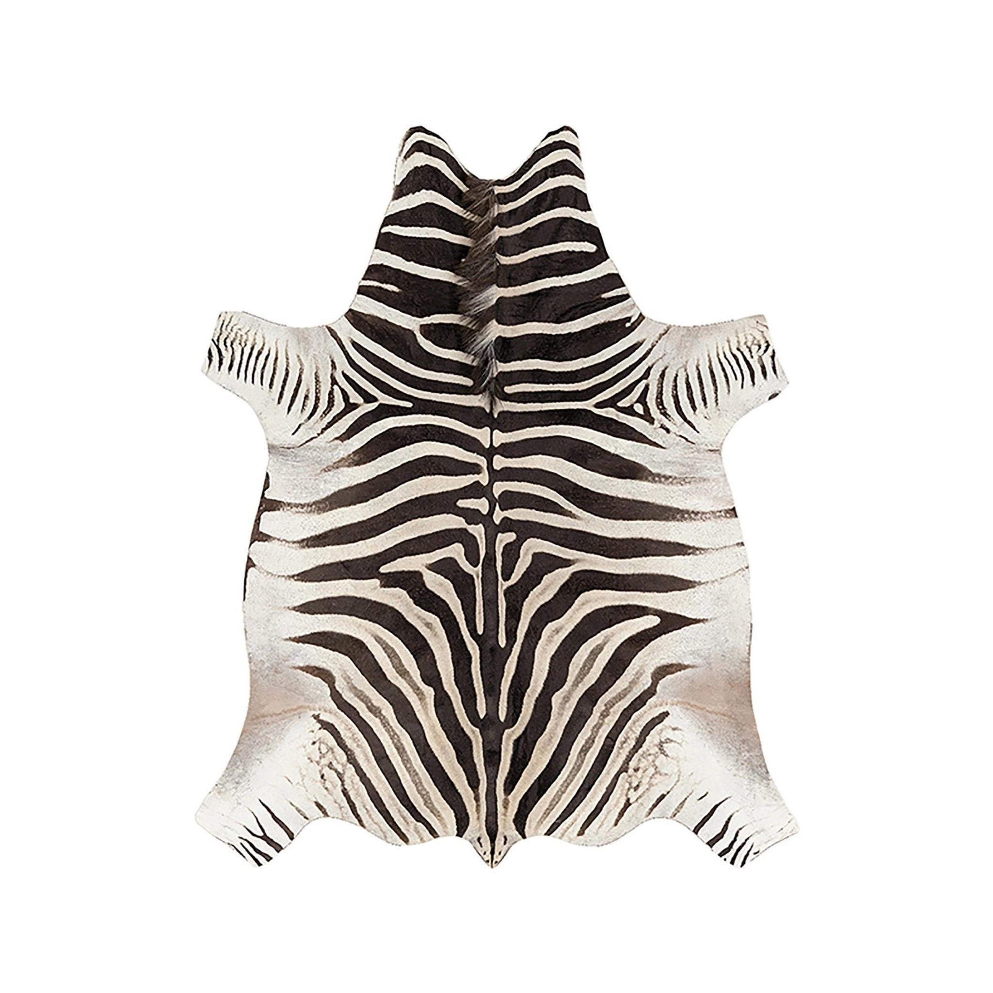 TEPPICH im Zebrafell-Stil schwarz - Schwarz, Textil (155/190cm) - AFK Living