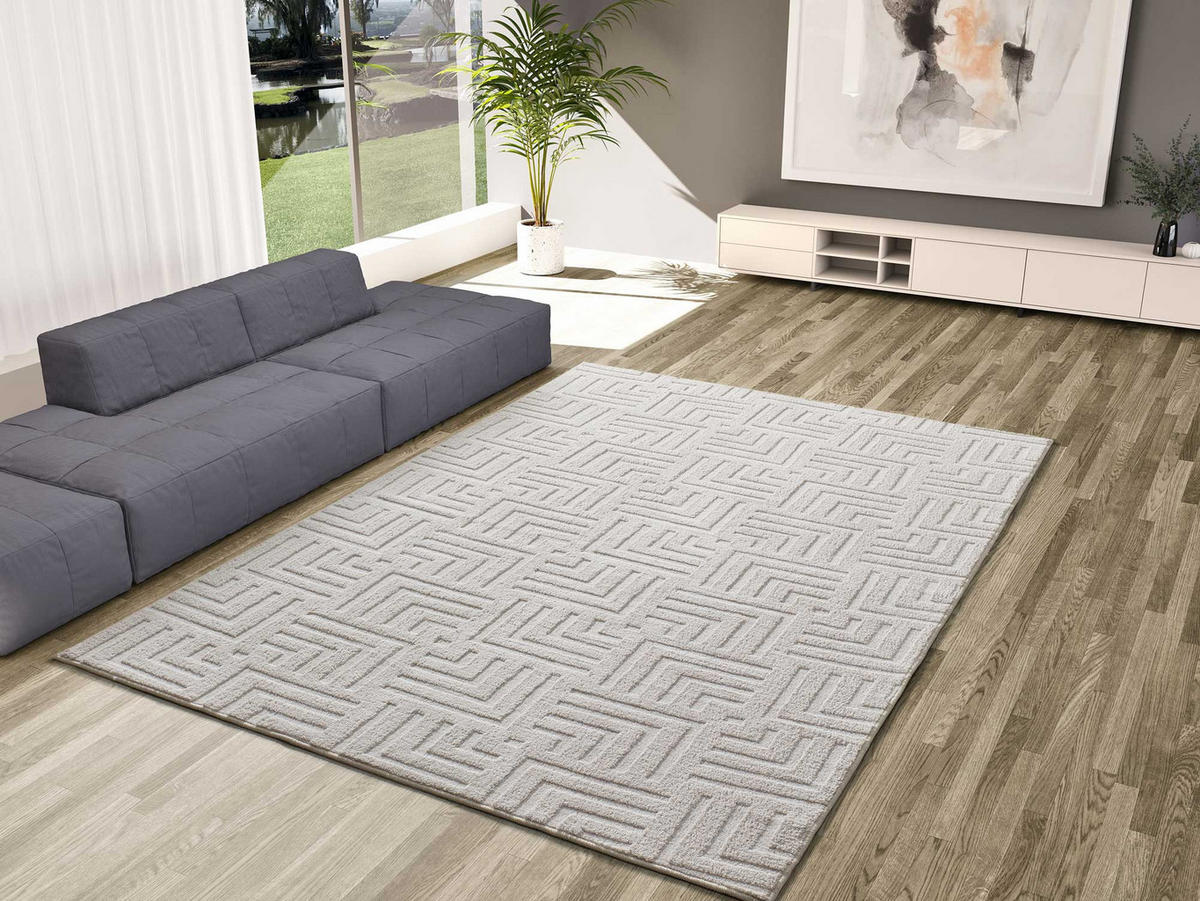 WEBTEPPICH waschbar Creme Estilo 120/170 cm - Creme, Textil (120/170cm) - Atticgo