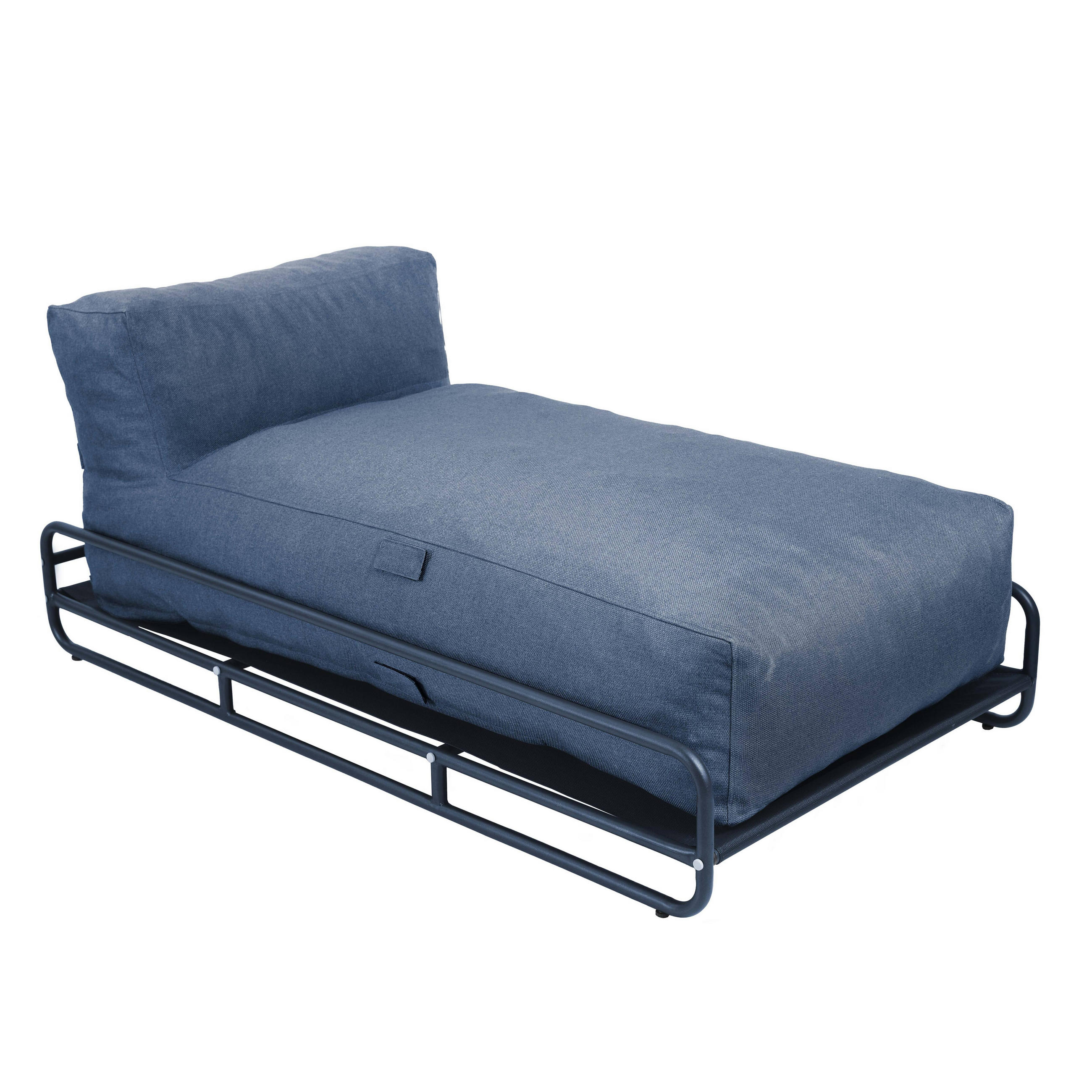 GARTENLIEGE pazifikblau - Blau, Textil (171/77/94cm) - Oviala