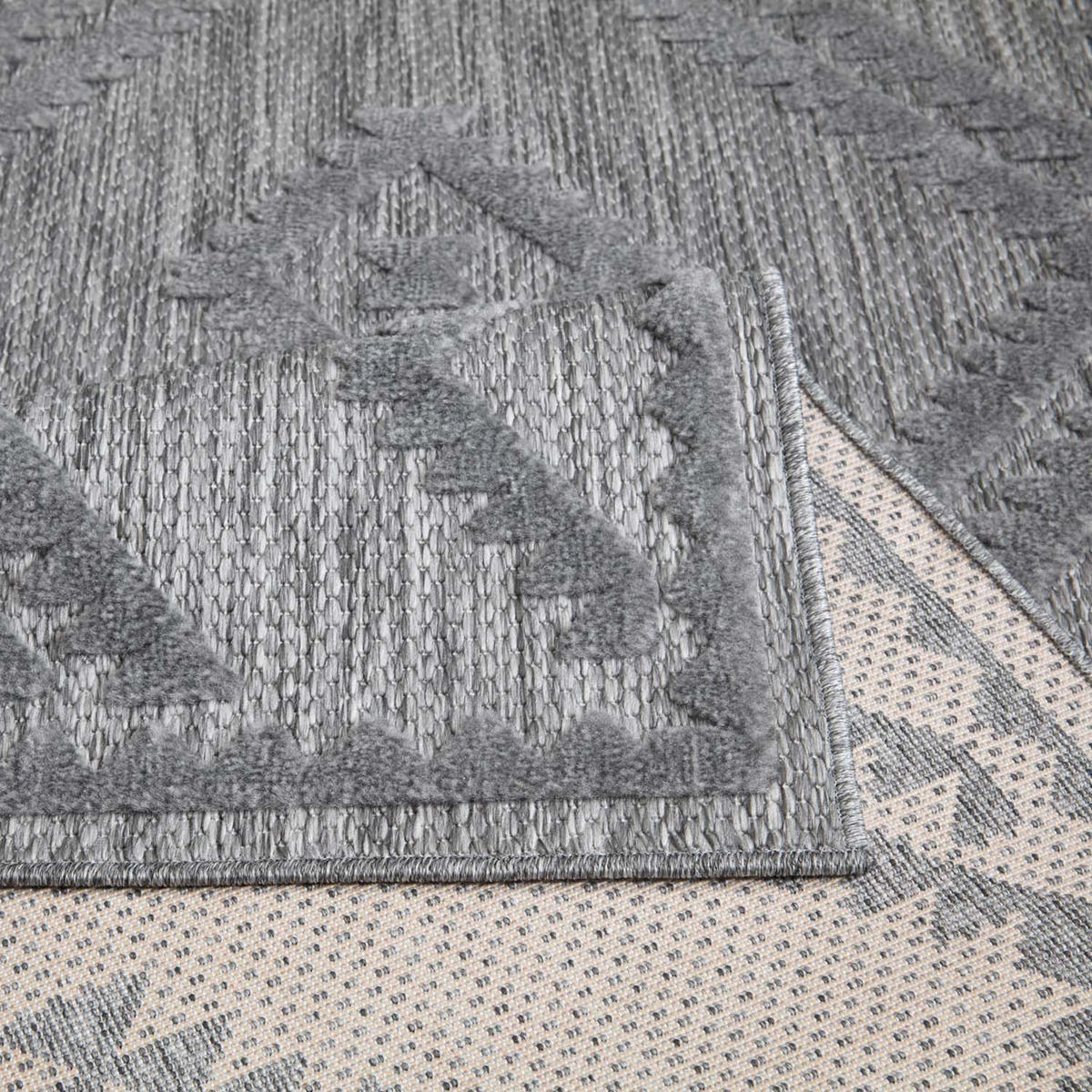 OUTDOOR-TEPPICH Santorini 454 Anthrazit 200x290 cm - Anthrazit, Textil (200/290cm) - carpet city