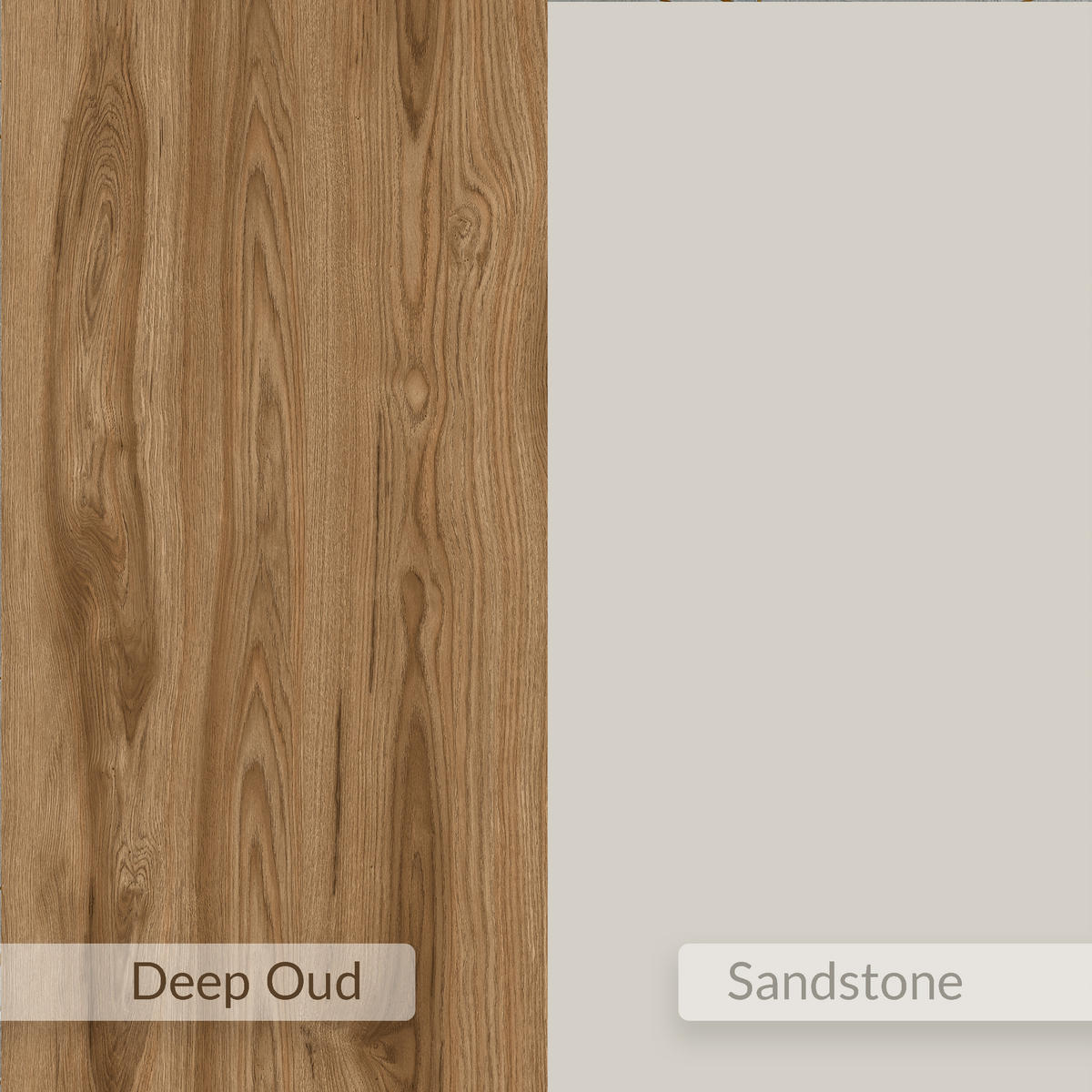 LOWBOARD Glis Sandstein Whiskey Eiche 90/45/35 cm - Beige, Holzwerkstoff (90/45/35cm) - Decortie