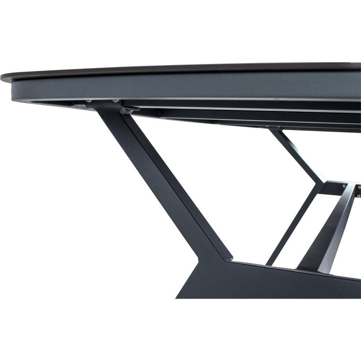 GARTENTISCH Odense - Grau - 200/100/74 cm - Grau, Metall (200/100/74cm) - Lesli Living