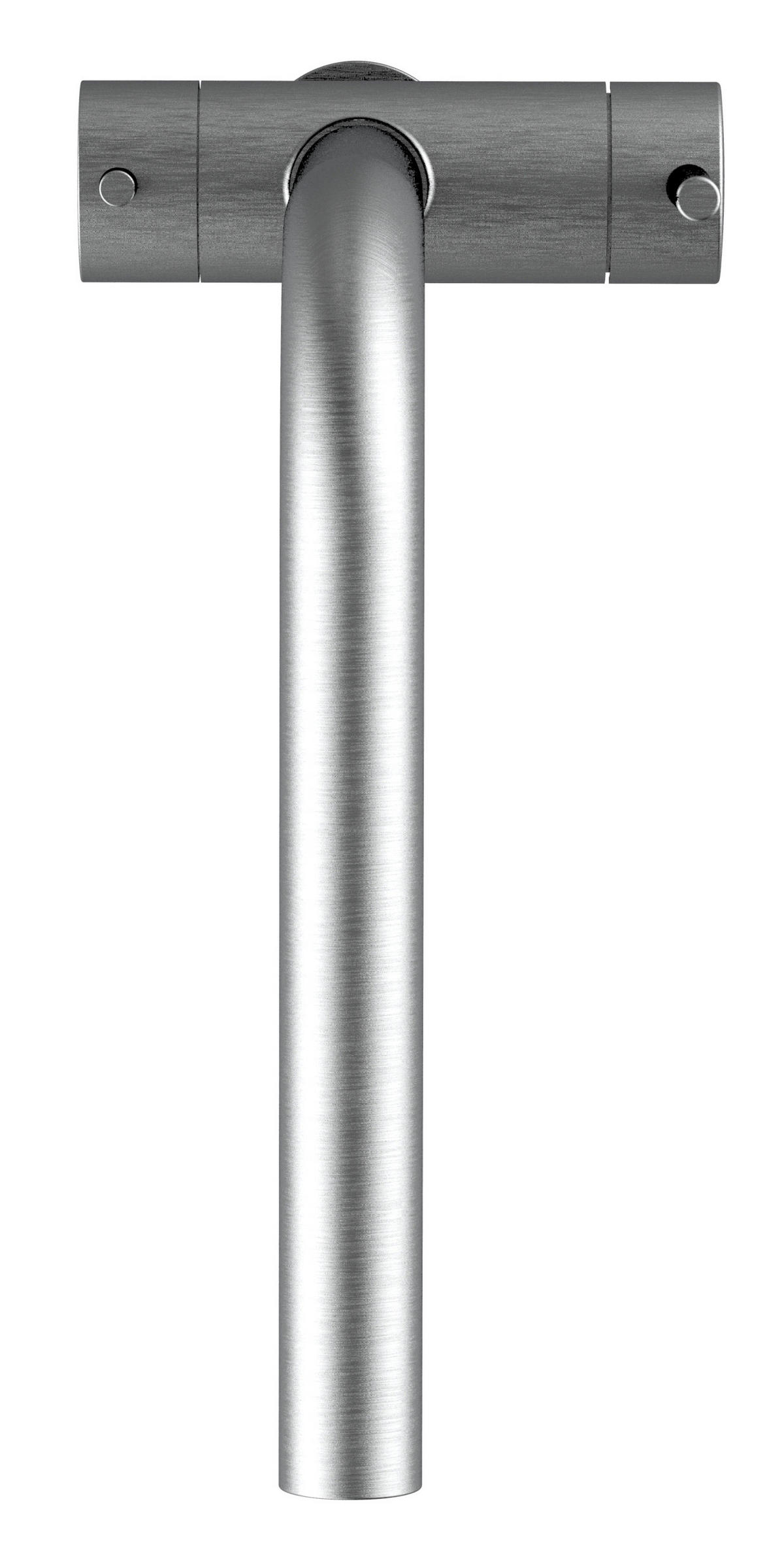 3-WEGE-KÜCHENARMATUR, Edelstahl Massiv aus Chirurgenstahl, Gebürstet, 360° schwenkbar / Kurze Variante - Edelstahlfarben, Metall (22.5/28/22.5cm) - VIZIO