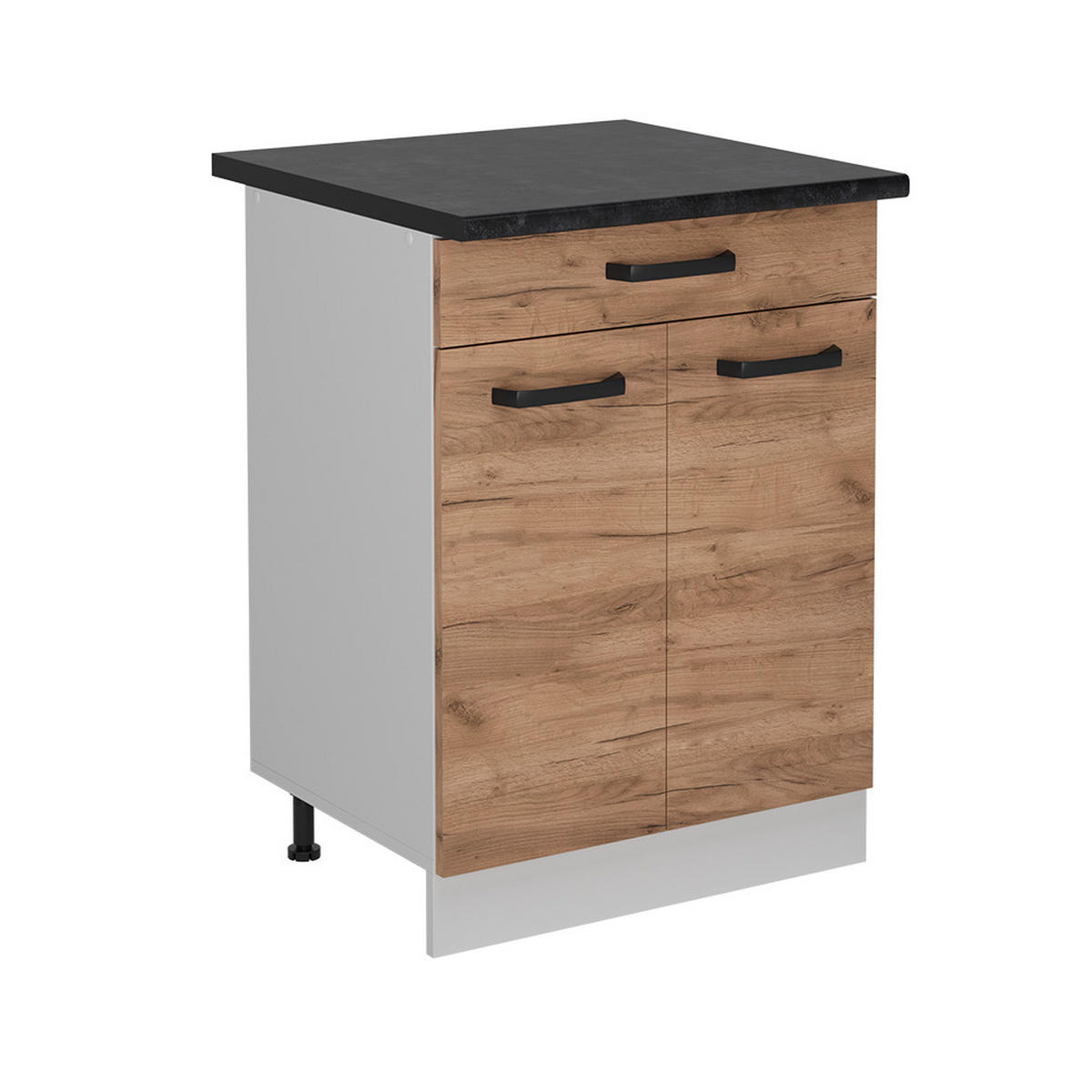 KÜCHENUNTERSCHRANK R-Line Goldkraft Eiche 60 cm AP Anthrazit - Honigeiche/Eiche Wotan, Holzwerkstoff (60/81.6/60cm) - Vicco