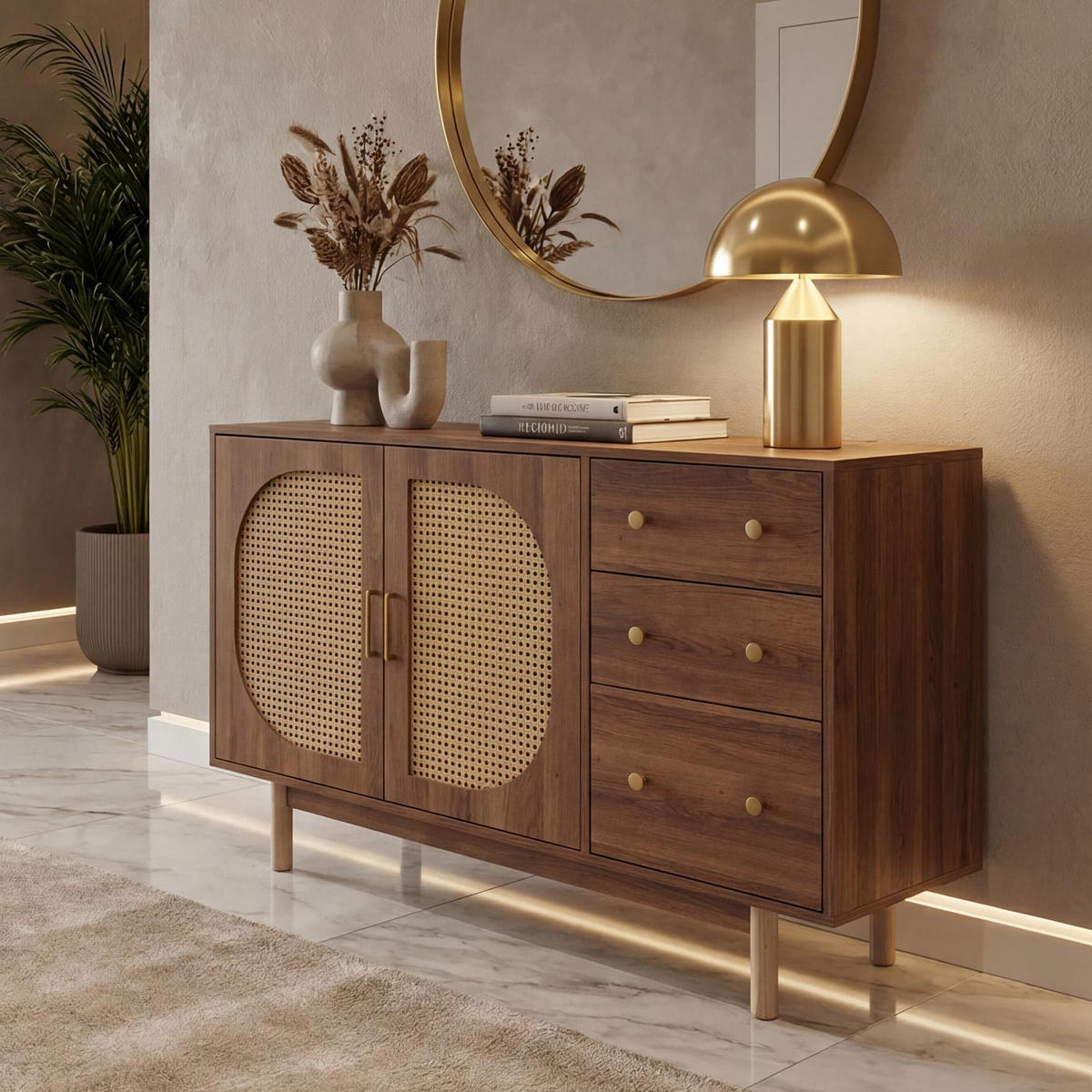 STRANSKA MIZA Rjava - rjava, les (120/80/40cm) - MCW