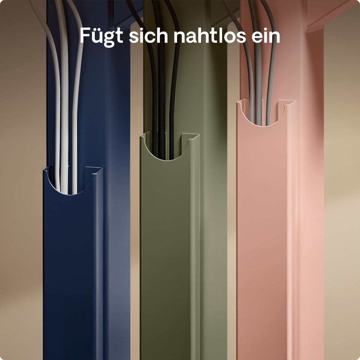 MAGNETISCHER Kabelkanal Schreibtisch Blau, 37x5x2,5cm - Blau, Metall (37/5/2.5cm) - Desktronic