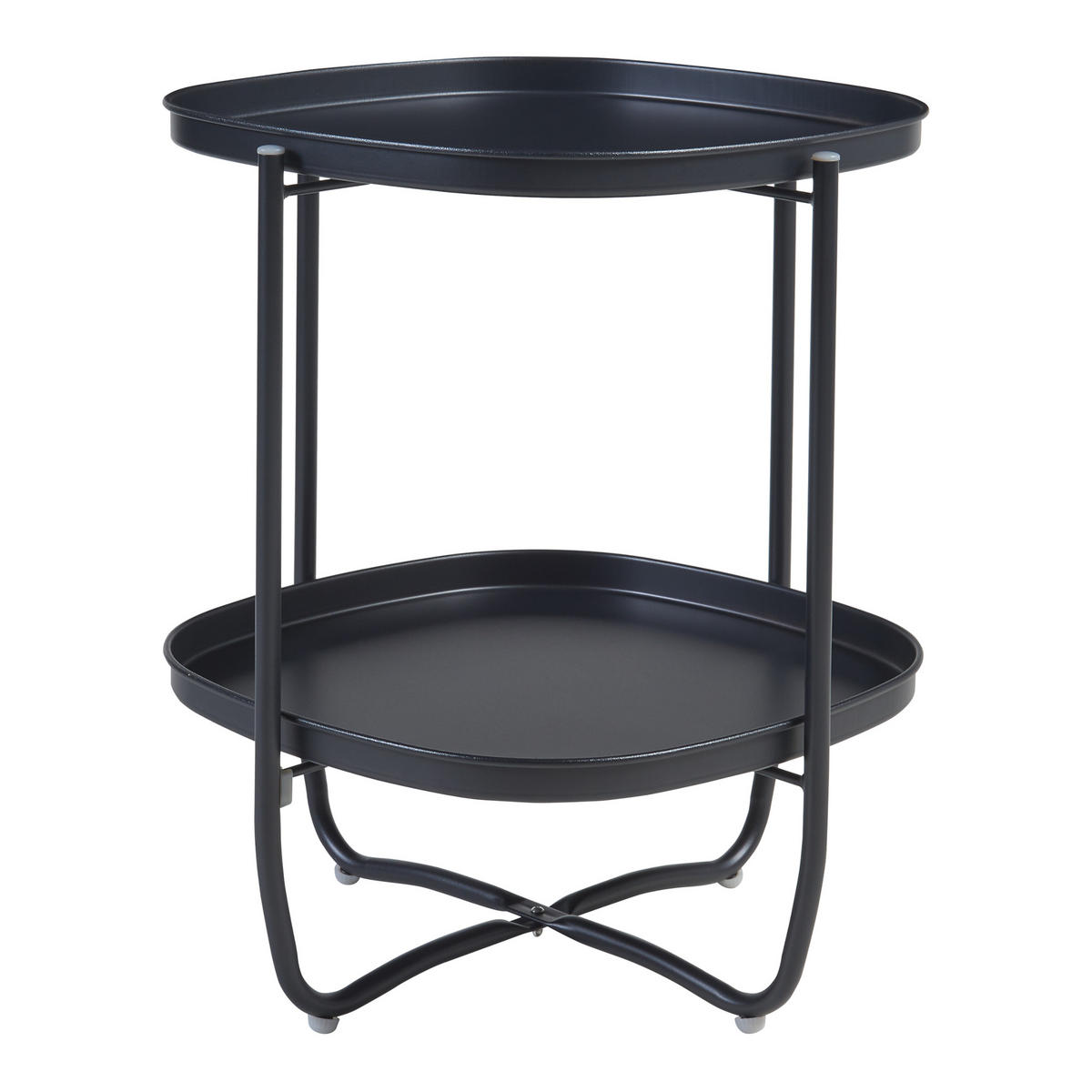 TABLETTTISCH Sandefjord - Schwarz, Metall (46/46/57.5cm) - [en.casa]